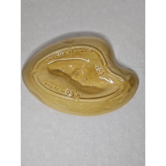 Mid Century Ceramic Ashtray Maddux Of California Handcrafted Art Pottery Yellow - Picture 6 of 9